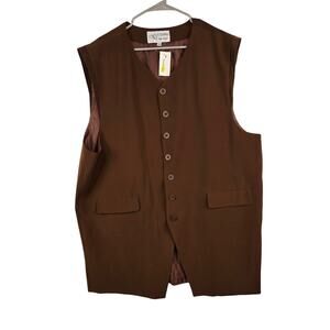 Vtg IL Canto Italian Designer Men's Vest 48R Minimalist Grandpa‎ Core Academia